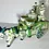 Thumbnail: Vtg Nasco Hand Painted Ceramic Mule Cart Salt Cellar and Condiment Server