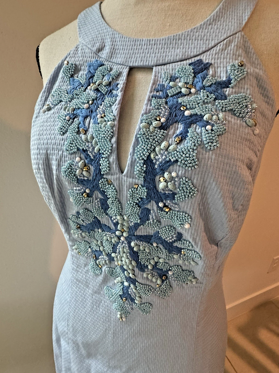 Thumbnail: Lilly Pulitzer Jena Stretch Shift Dress Blue Peri Tint Corals Size 2
