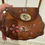 Thumbnail: VTG 70s Mini Tooled Leather Purse Mexico Crossbody Bag Stamped Painted Flowers