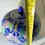 Thumbnail: Vtg Chinese-Style Ginger Jar with Gourd & Floral Motif Cobalt Blue Ceramic Lid