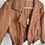 Thumbnail: Max Studio Women’s Brown Caramel Faux Leather Biker Moto Jacket Sz L