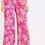 Thumbnail: LOFT Linen Wide Leg Pants Sz L Elastic Waist Drawstring Pockets Pink Beach