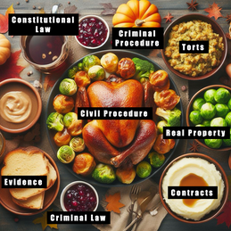 Bar Exam Subjects As Thanksgiving Day Foods
