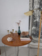 Miniature : Bougeoir laiton, rotin ,mid century 