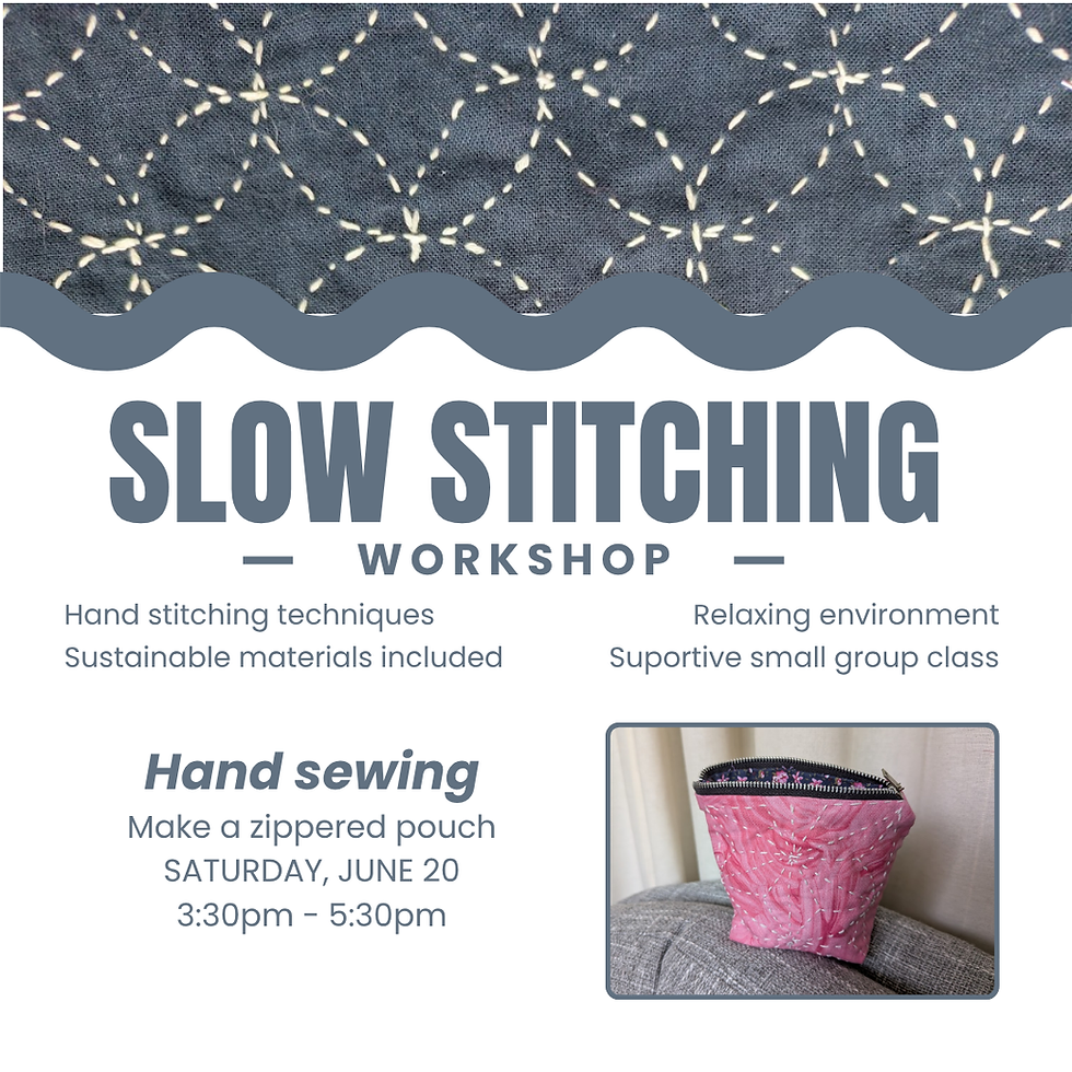 Hand-sew a zipper pouch
