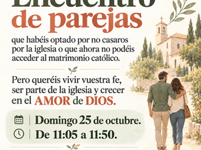GRUPO SAN RAFAEL: Escuchar y acompañar a las parejas que deciden no casarse aún / y a las parejas que no pueden acceder al matrimonio católico.
