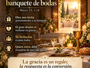 D.XXVIII T.O: La parábola del banquete de bodas (Mateo 22,1-14)