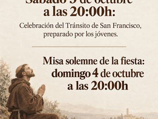 Hoy celebramos el tránsito de San Francisco.