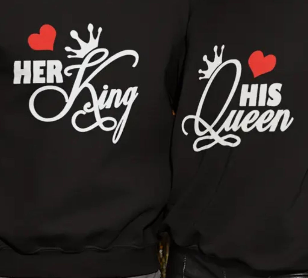 His Queen/Her King Matching Couples Shirts Set