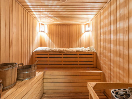 interior of a sauna