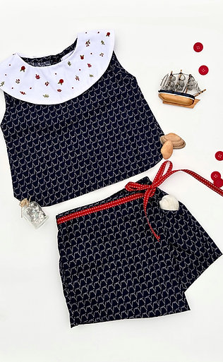 Nautical Bloom Skorts Set