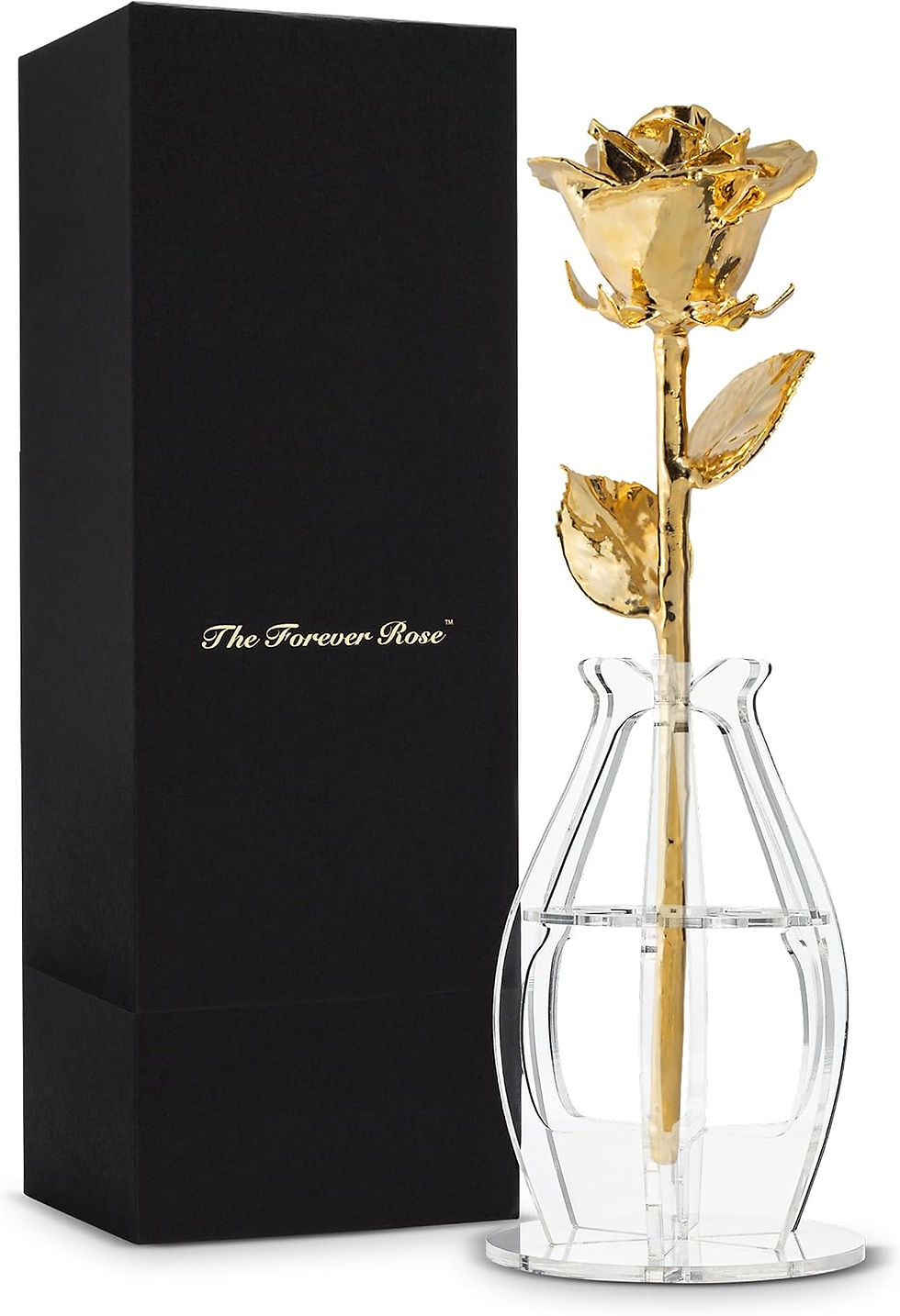 gold-dipped rose 50th anniversary gift