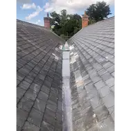 New roof repairs on an angled roof