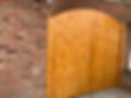orange wooden coloured gate