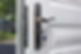 A close-up of a door lock mechanism