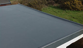 A flat GRP roof on a house