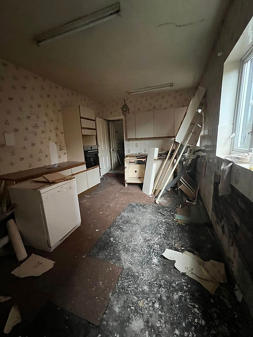Old kitchen being ripped out