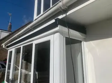House exterior with glass windows