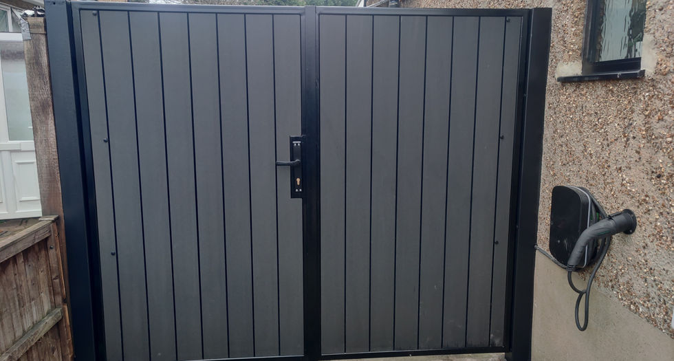 Black and grey double gate