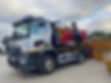 Side view of a truck for waste disposal