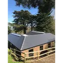New roofing system on an L-shaped building