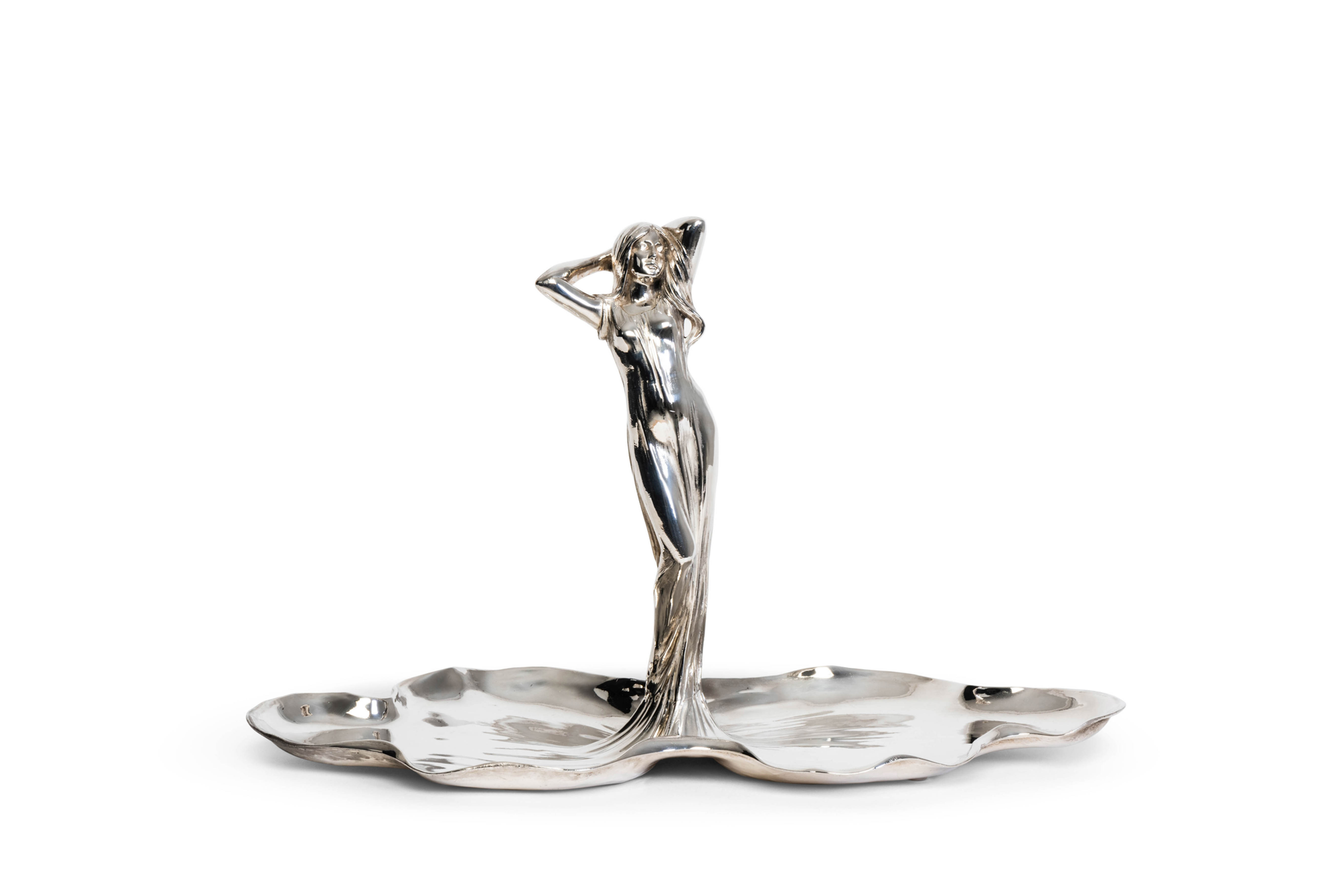 WMF - WURTTEMBERGISCHE METALLWAREN FABRIK -  Scale with Art Nouveau Maiden