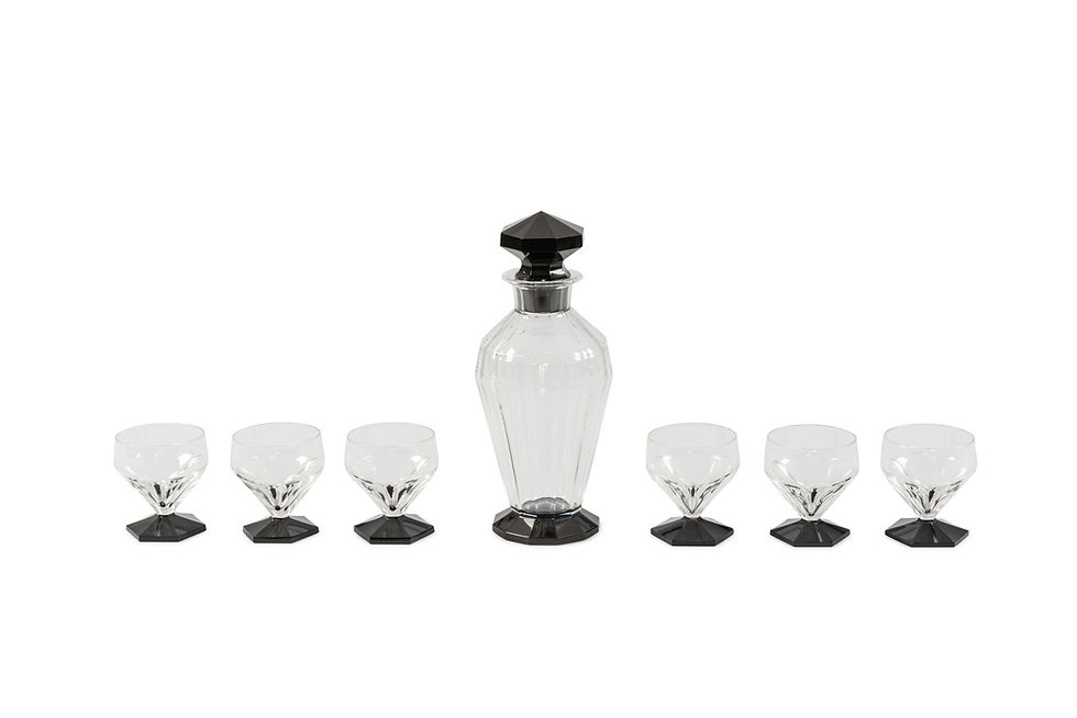 Thumbnail: VAL SAINT-LAMBERT - Shaker with 6 Glasses Montmartre - 1933 -