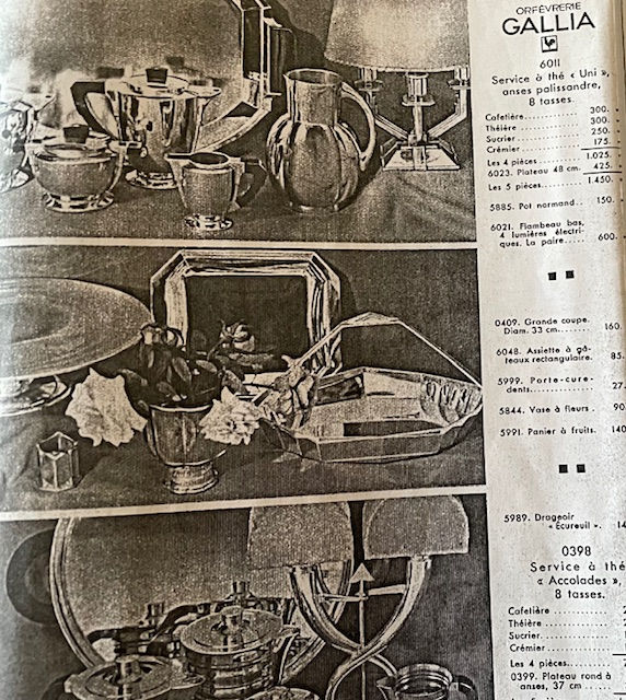 Thumbnail: ORFEVRERIE CHRISTOFLE - GALLIA  - Service à café et thé UNI - c. 1930