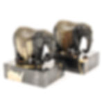 MARIE - LOUISE SIMARD - Eléphants Indien - Bronze, silver and gold - 1930 -