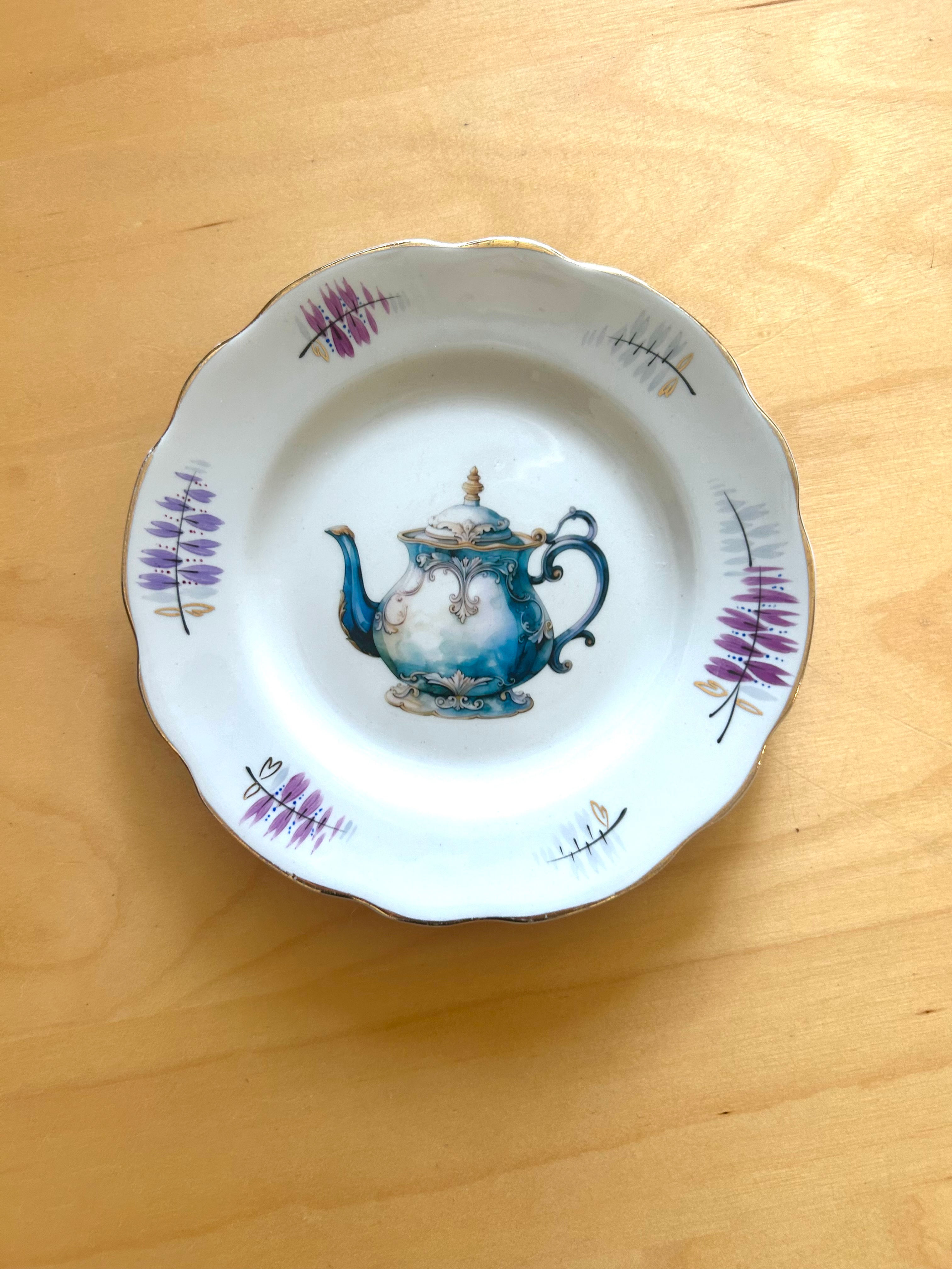 צלחת קומקום וינטאג׳ מלכותי