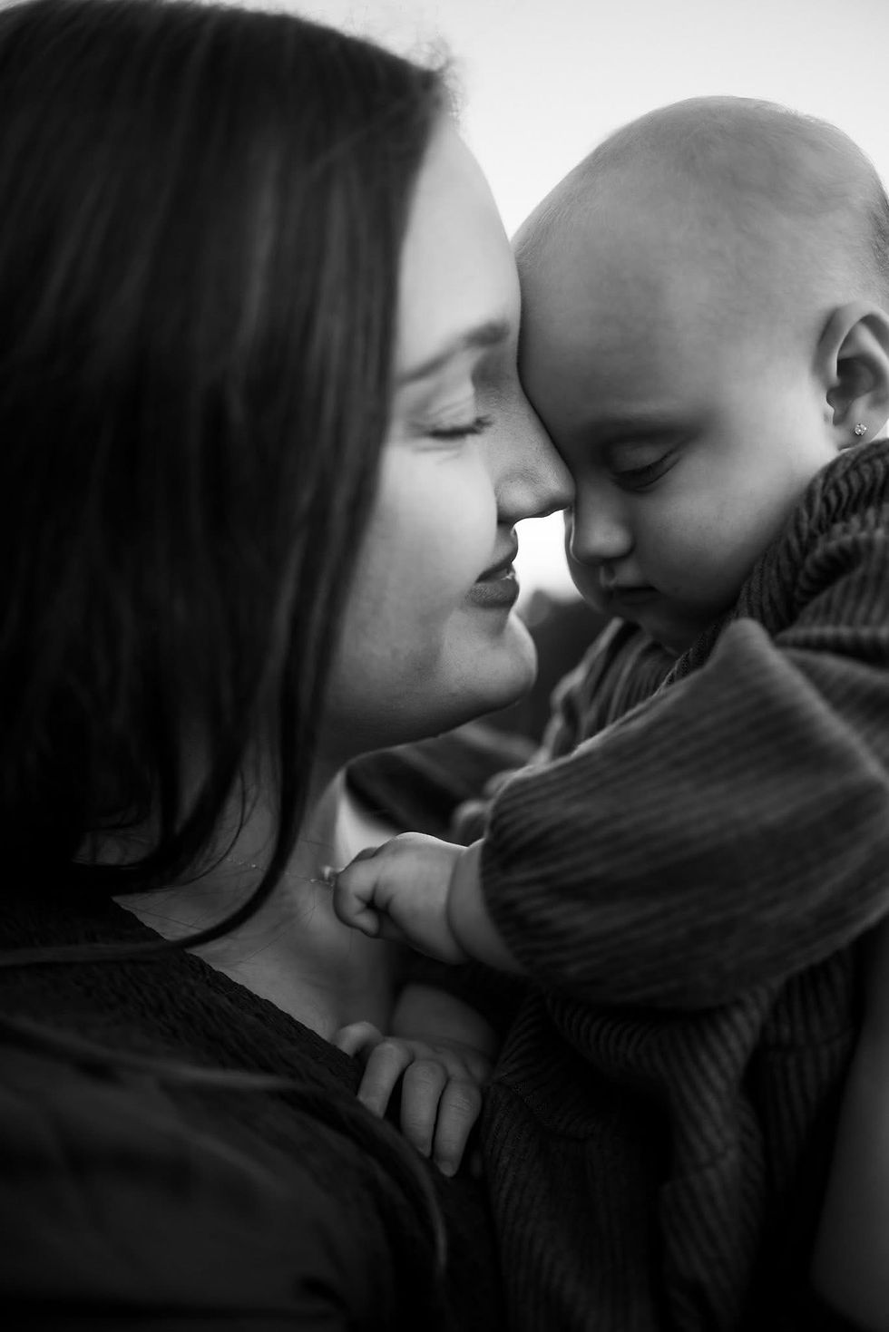 A Mother and bab nose t nose at Mount St. Francis in New Albany Indiana