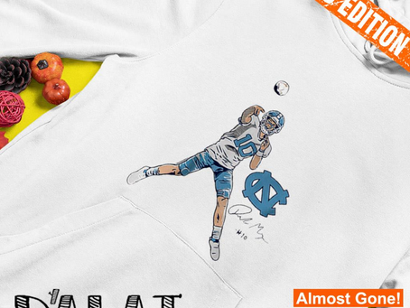 Official Drake Maye Superstar Pose North Carolina Tar Heels Caricature shirt