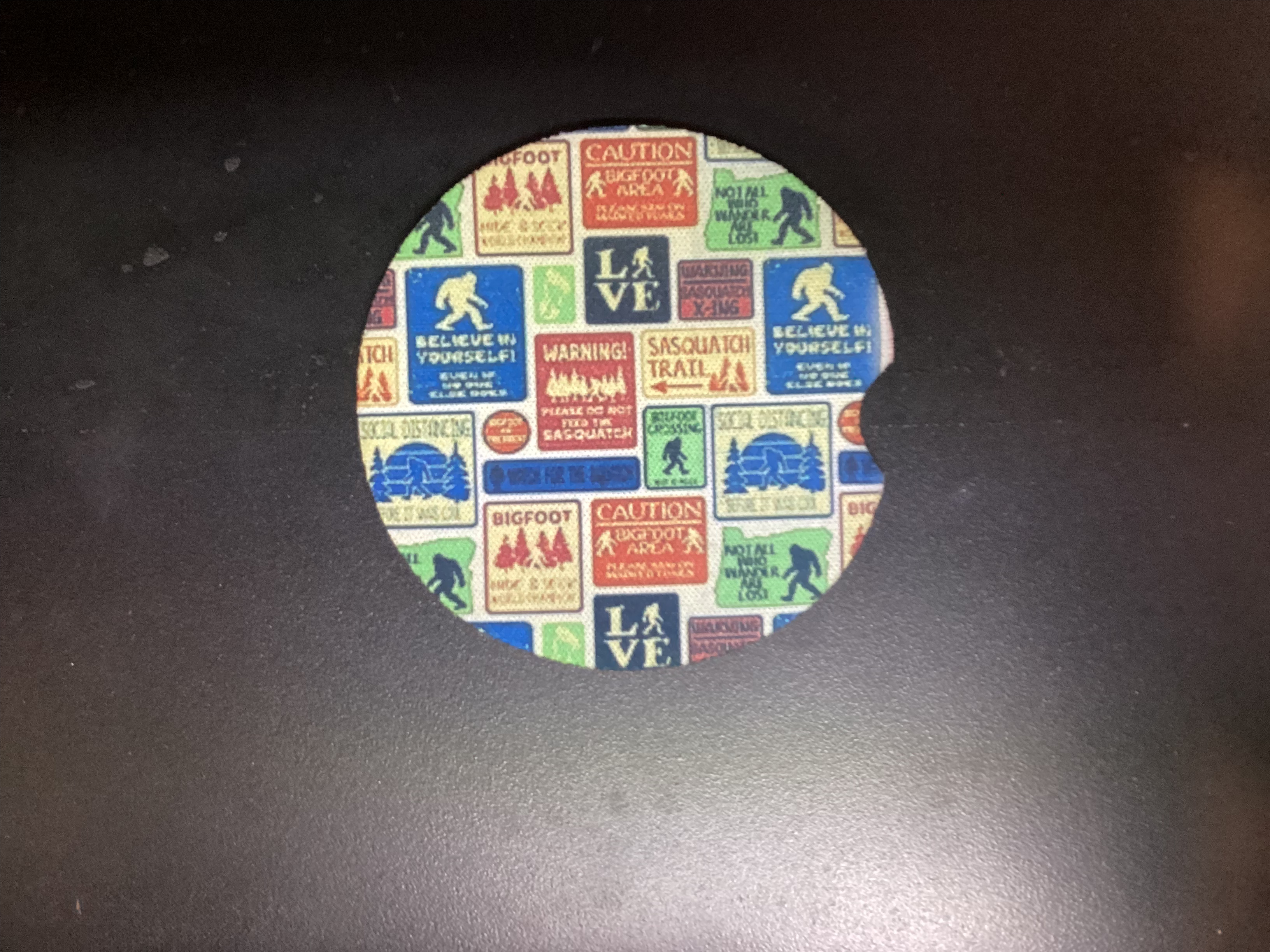 Bigfoot car coasters