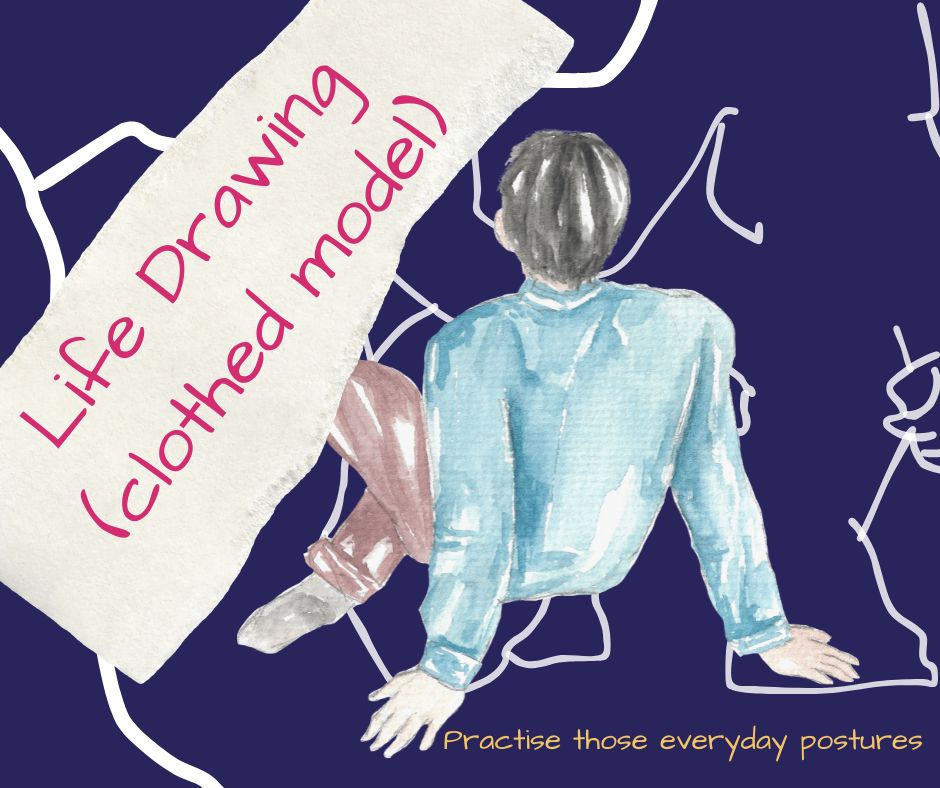 Life Drawing - male clothed model
