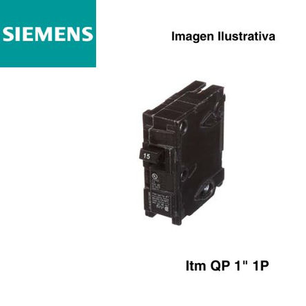 Interruptor termomagnético Siemens QP para protección eléctrica en aplicaciones residenciales y comerciales ligeras.
