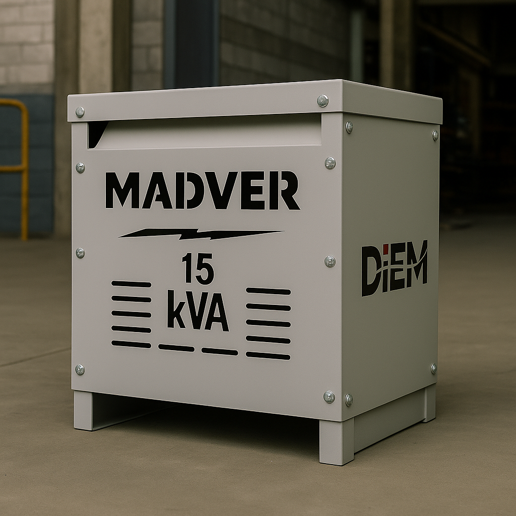 Transformador seco reductor Madver 15 kVA Al–Al o Cu–Cu