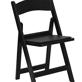 Our Black Resin Folding Chairs combine elegance, comfort, and durability—perfect for weddings, parties, and corporate events. Made from 100% non-recycled virgin resin, they resist splintering, warping, and fading. Each chair features a steel seat bar, lock-tight design, and a detachable, waterproof vinyl padded seat for added comfort and easy cleaning.

Ideal for indoor or outdoor events across Charlotte, NC, these chairs offer a polished look and reliable strength for every occasion.
