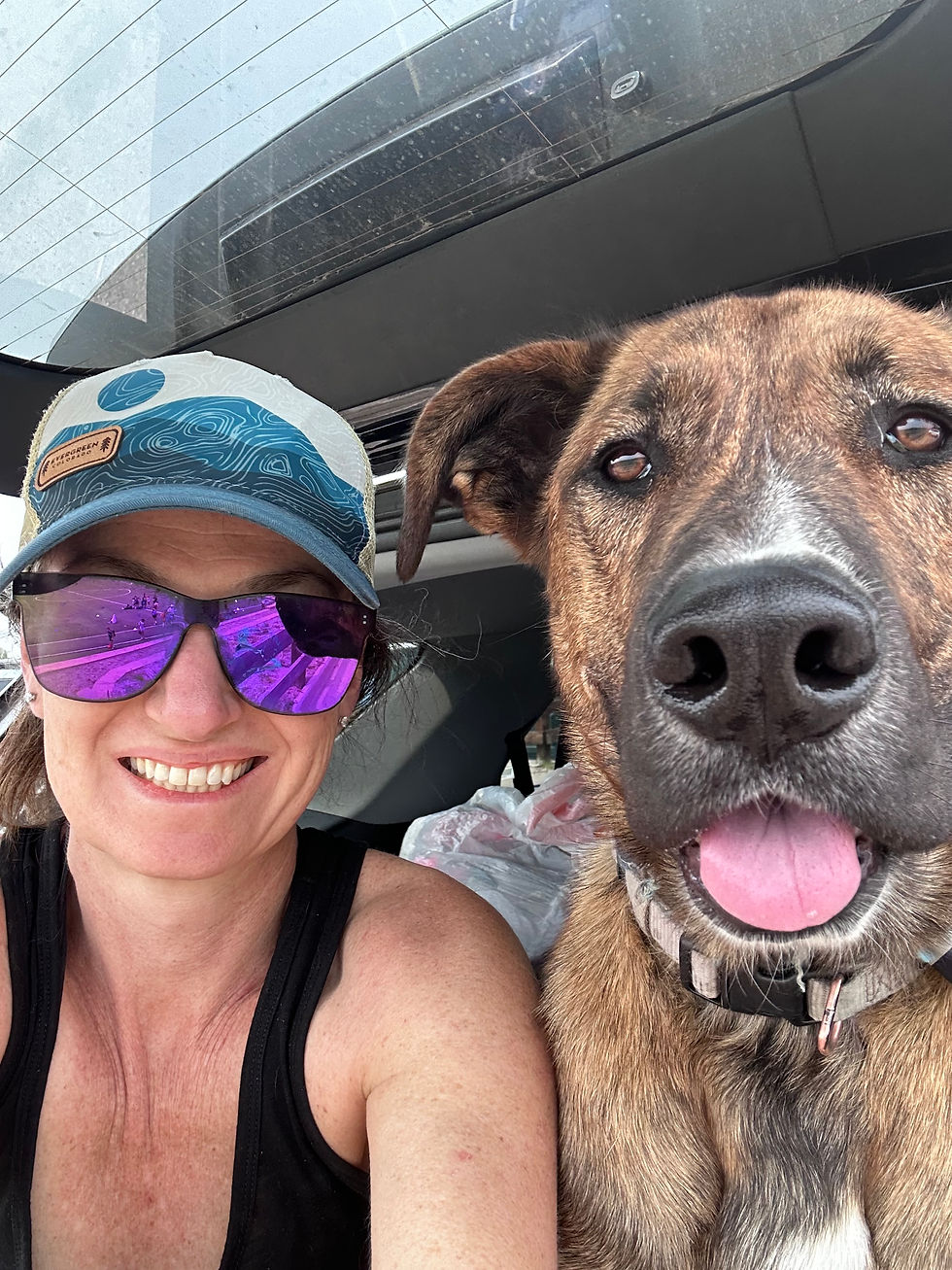 Running with Oliver.