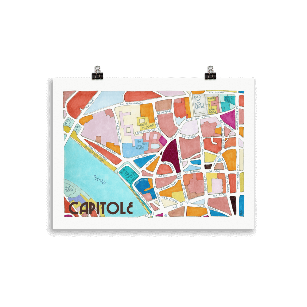 Affiche quartier Capitole Toulouse emylo