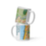 Mug illustré du plan de Mimizan Plage par Emylo