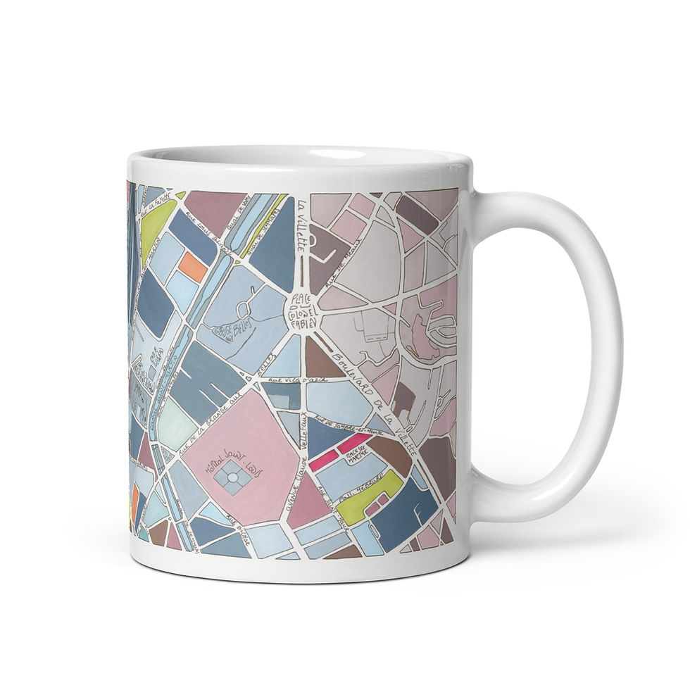 Thumbnail: Mug illustré Paris 10ème arrondissement