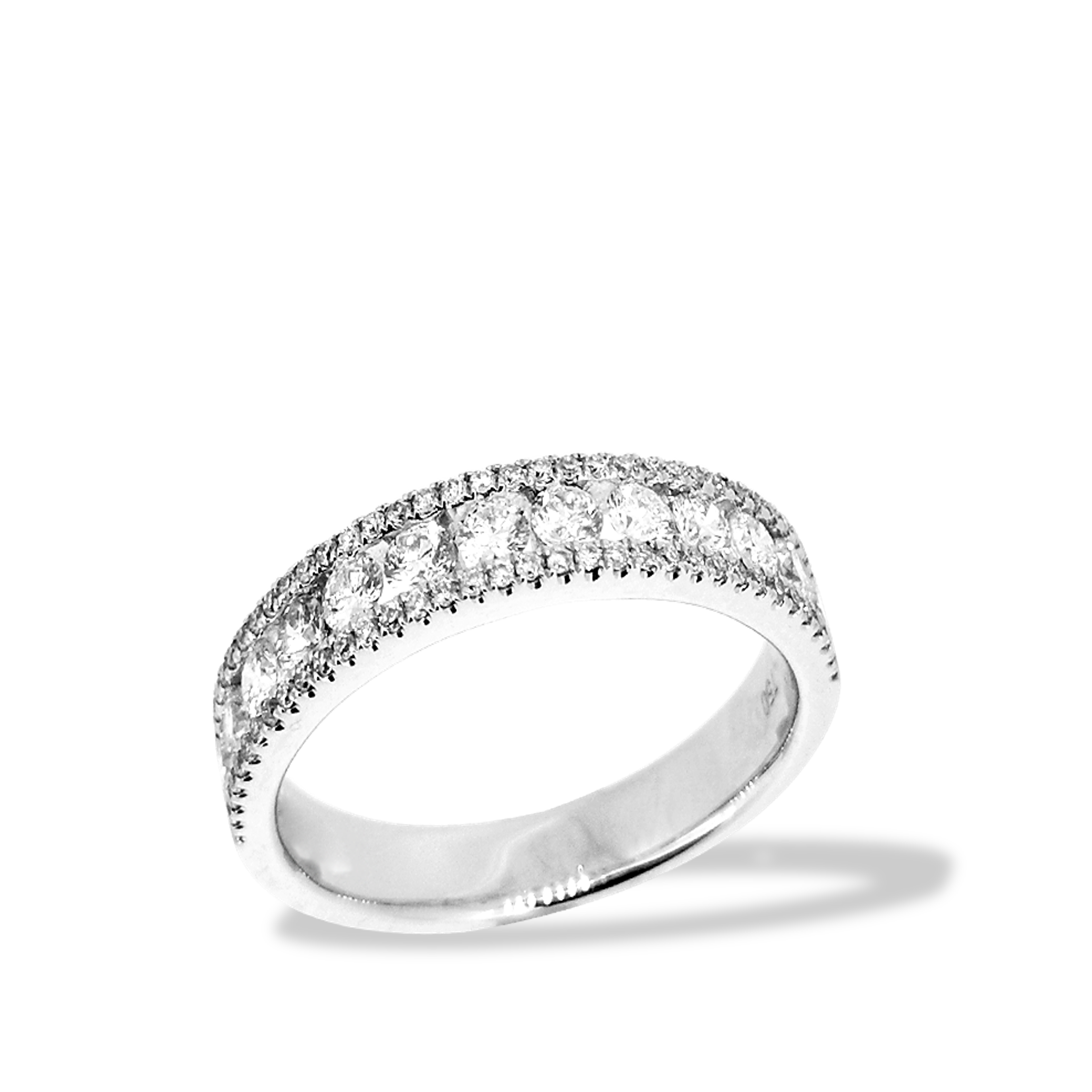 Channel Set Diamond Ring 0.81 ct. White Gold