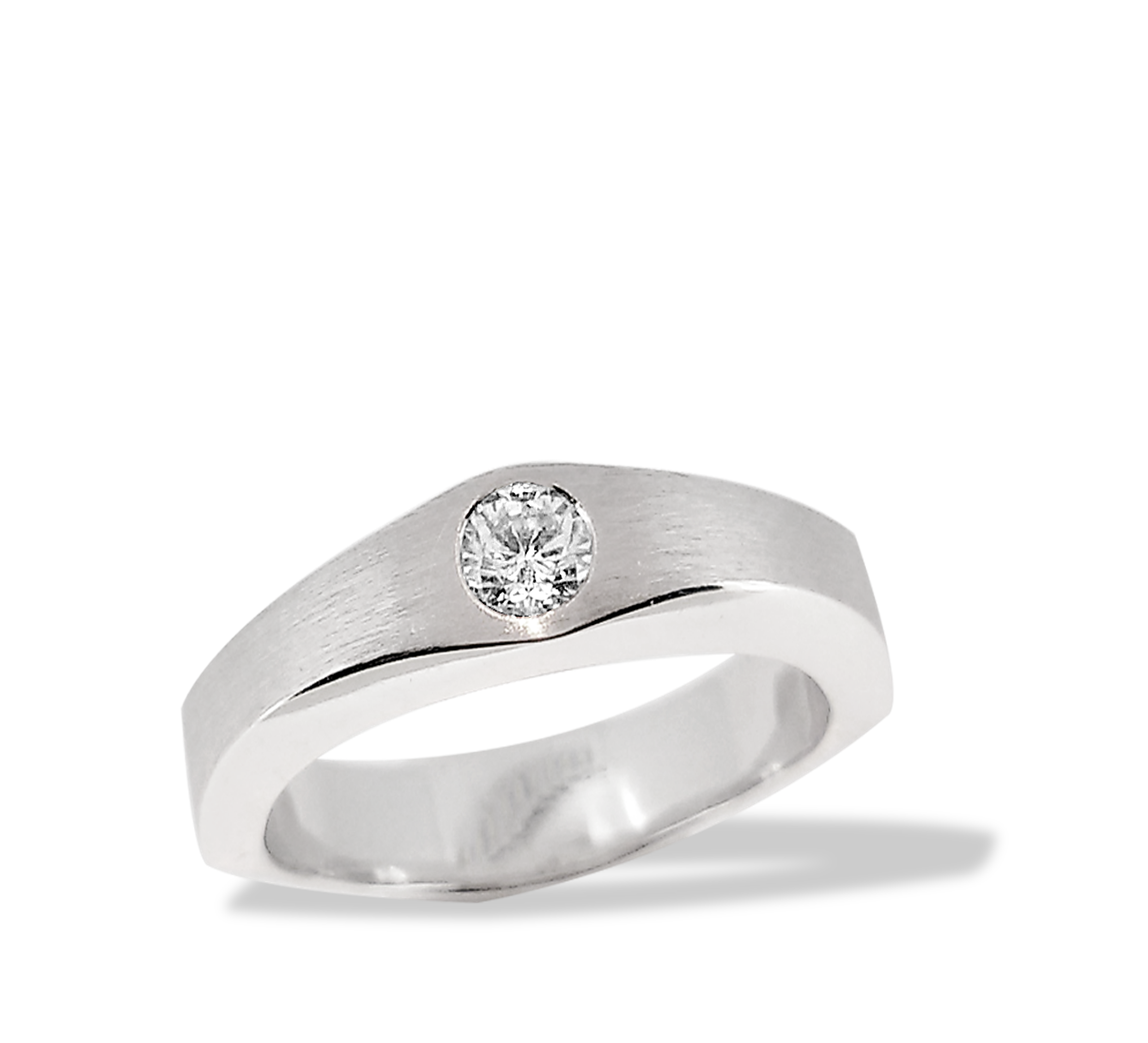 Men Diamond Ring 0.21 ct. White Gold