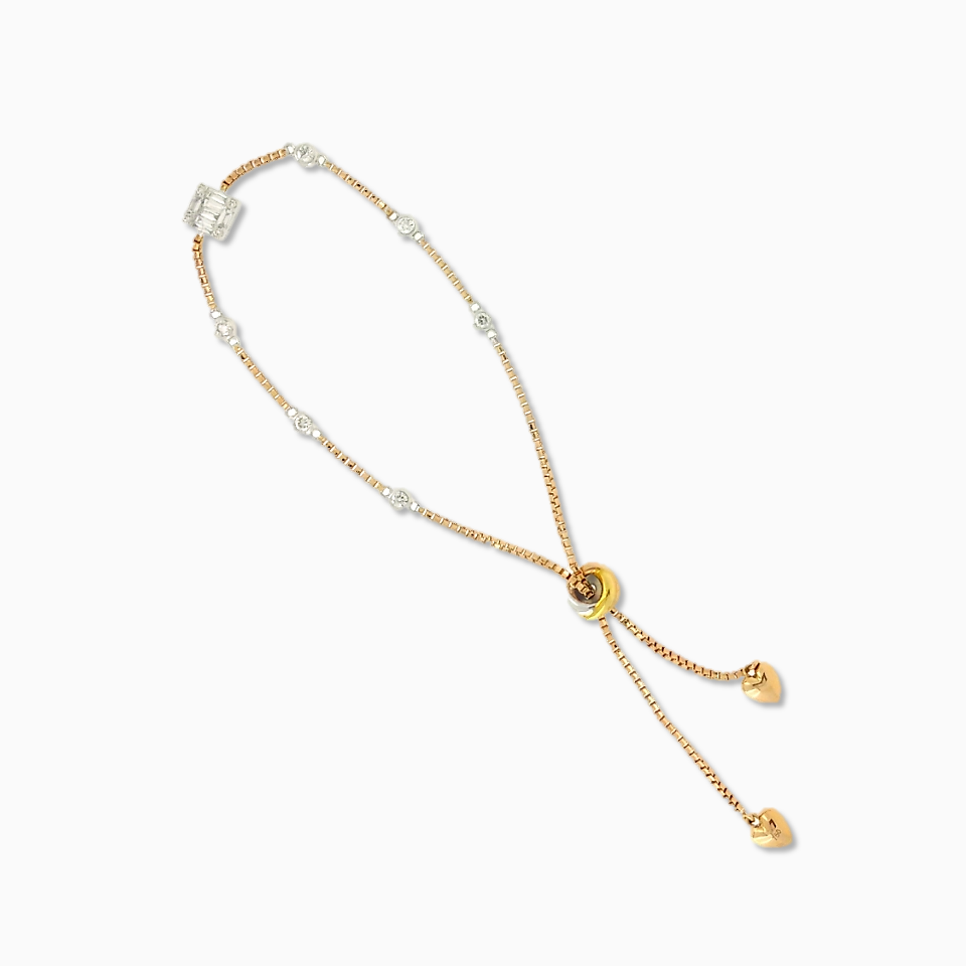 Emerald Illusion Diamond Bracelet 0.46 ct. Pink Gold