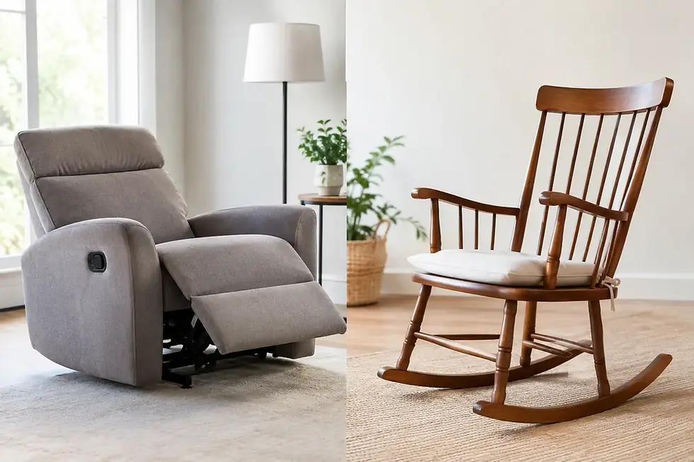 Asiento reclinable versus mecedora clásica