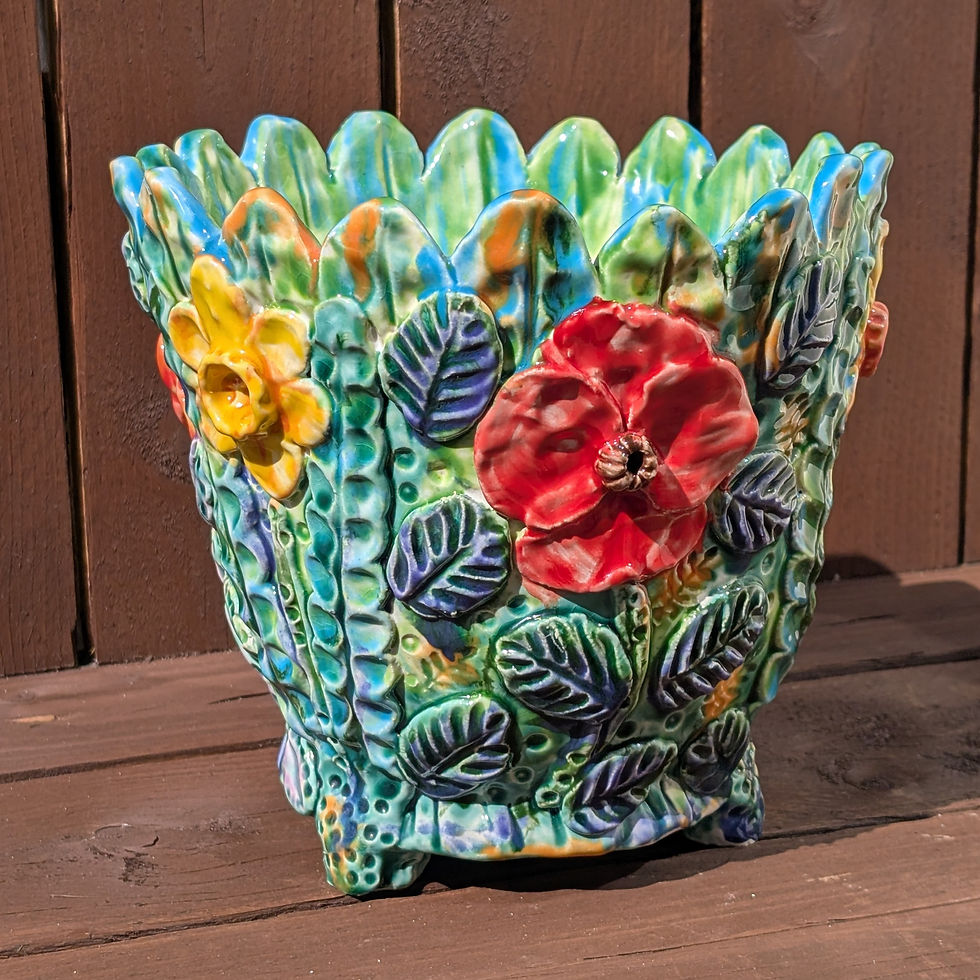 Thumbnail: Spring Flowers Ceramic Flowerpot Cover