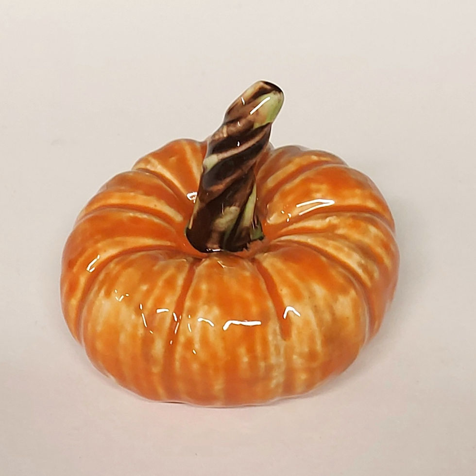 Thumbnail: Orange Ceramic Pumpkin Sculpture