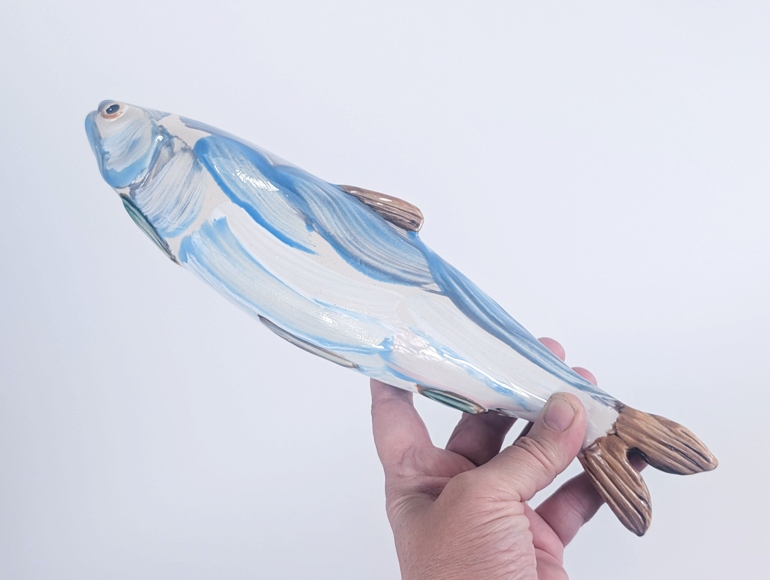 Ceramic Wall Hanging Herring Sculpture
