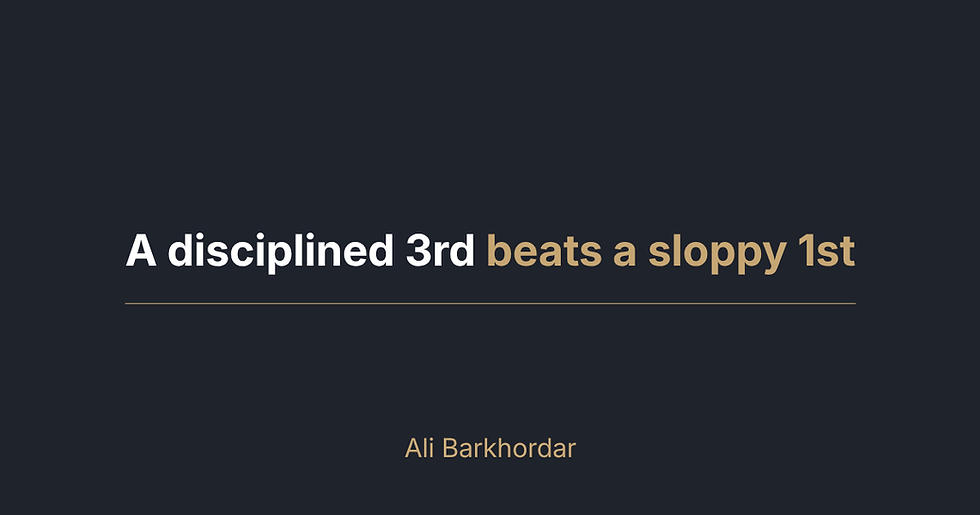 A disciplined 3rd beats a sloppy 1st — Ali Barkhordar on revenue-based funding