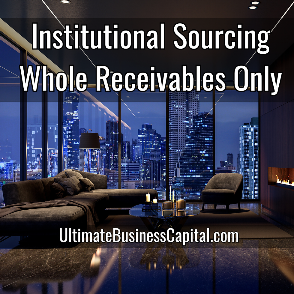 Institutional Sourcing for Whole Commercial Receivables